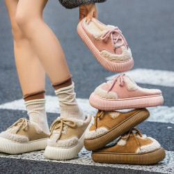 2025包頭鞋帶勃肯棉拖鞋新款女時尚厚底加絨保暖秋冬季可外穿