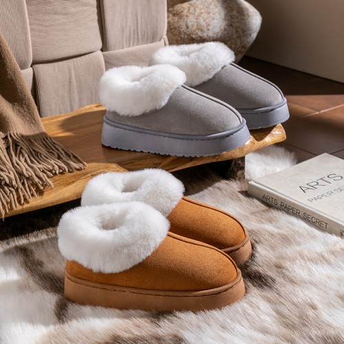 2025高幫新款棉拖鞋男女時尚情侶厚底加絨保暖秋冬季地板棉拖包跟
