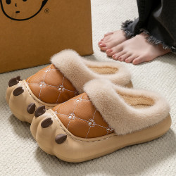 棉拖鞋女款2025秋冬季新款室內家居加絨加厚保暖卡通毛絨拖鞋女款