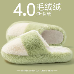 日式棉拖鞋女款秋冬季2025新款室內家居靜音防滑保暖毛絨地板拖鞋