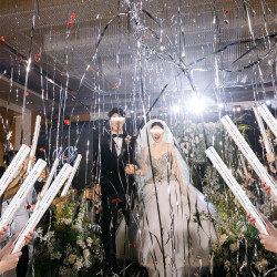 銀色絲帶禮花筒彩帶流星雨絲禮砲結婚婚禮訂婚專用手持婚慶用品