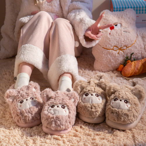 可愛小羊棉拖鞋男冬季包跟室內居家用厚底月子毛絨保暖棉鞋女外穿 可愛小羊棉拖鞋男冬季包跟室內居家用厚底月子毛絨保暖棉鞋女外穿