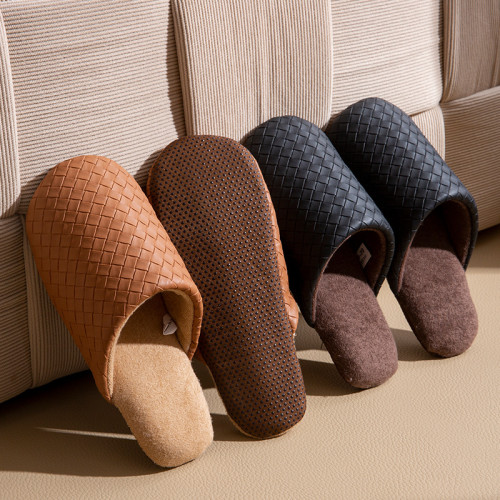 時尚居家皮拖鞋女秋冬季室內防滑軟底日式靜音木地板家居拖鞋男士 時尚居家皮拖鞋女秋冬季室內防滑軟底日式靜音木地板家居拖鞋男士