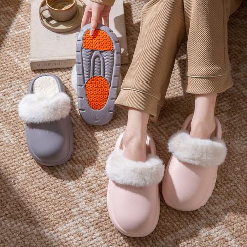 防水包頭毛毛拖鞋女款冬季居家專用防滑保暖加絨厚底棉拖鞋男外穿 防水包頭毛毛拖鞋女款冬季居家專用防滑保暖加絨厚底棉拖鞋男外穿