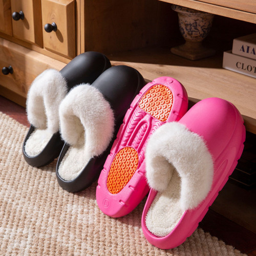 防水包頭毛毛拖鞋女款冬季居家專用防滑保暖加絨厚底棉拖鞋男外穿 防水包頭毛毛拖鞋女款冬季居家專用防滑保暖加絨厚底棉拖鞋男外穿