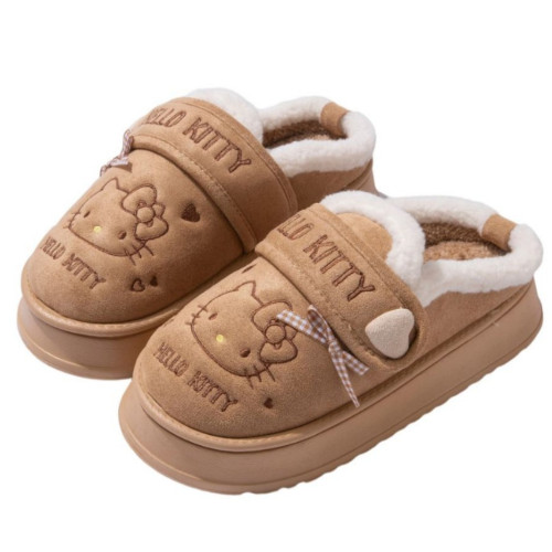 可愛貓咪棉拖鞋女款冬季外穿加絨保暖室內居家防滑厚底低包跟棉鞋 可愛貓咪棉拖鞋女款冬季外穿加絨保暖室內居家防滑厚底低包跟棉鞋