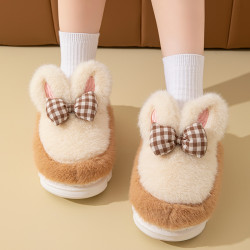 2025長耳朵新款棉拖鞋男女時尚情侶厚底加絨保暖秋冬地板棉拖