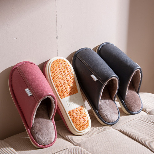 老人防滑棉拖鞋男冬季室內居家用防水保暖中老年專用媽媽皮拖鞋女 老人防滑棉拖鞋男冬季室內居家用防水保暖中老年專用媽媽皮拖鞋女