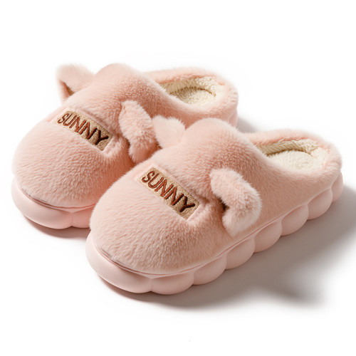 2025卡通新款棉拖鞋男女時尚情侶厚底加絨保暖秋冬季地板棉拖