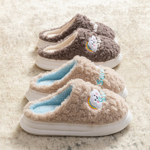 2025雲朵新款棉拖鞋男女時尚情侶厚底加絨保暖秋冬季地板棉拖