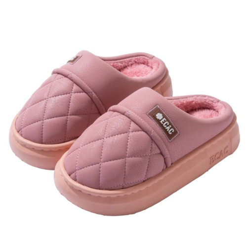 防水棉拖鞋女款秋冬季新款家居室內防滑情侶厚度保暖加絨毛拖男士 防水棉拖鞋女款秋冬季新款家居室內防滑情侶厚度保暖加絨毛拖男士