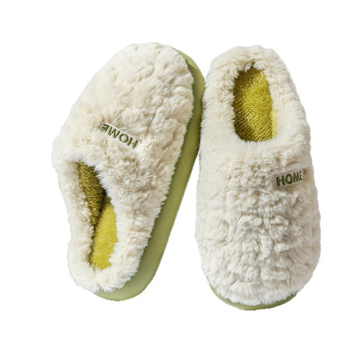 2025毛毛新款棉拖鞋男女時尚情侶厚底加絨保暖秋冬季地板棉拖