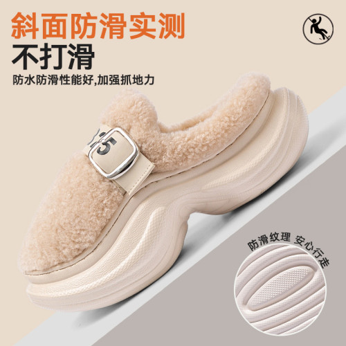 踩屎感棉拖鞋女士秋冬季2025新款室內家居保暖厚毛絨厚底拖鞋
