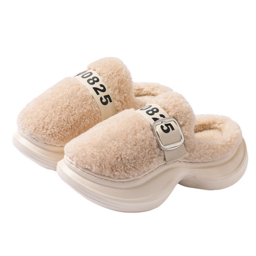 踩屎感棉拖鞋女士秋冬季2025新款室內家居保暖厚毛絨厚底拖鞋