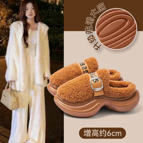 2025新款秋冬季踩屎感棉拖鞋女士厚底室內家居保暖厚毛絨拖鞋 2025新款秋冬季踩屎感棉拖鞋女士厚底室內家居保暖厚毛絨拖鞋