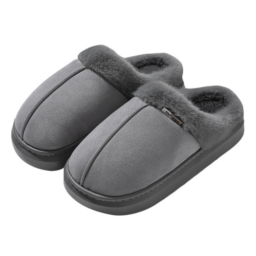 棉拖鞋男冬季2025家居室內用厚底防滑保暖毛絨半包跟棉拖女士