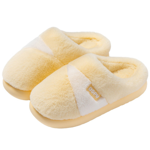 棉拖鞋女2025新款秋冬季室內家居保暖加絨加厚防滑鞋厚底毛毛拖鞋