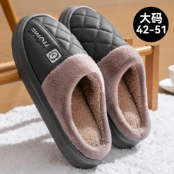 秋冬家居室內2025新款中老年人棉拖鞋厚底保暖毛毛絨老人棉鞋