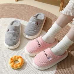 保暖棉拖鞋女冬季家用室內居家居新款毛拖鞋男秋冬天防滑厚底情侶