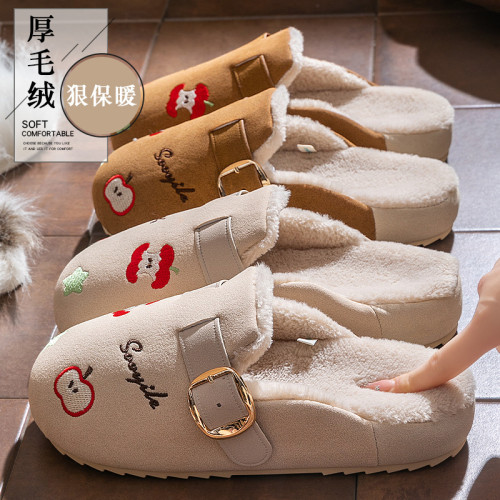 勃肯棉拖鞋女2025新款秋冬季保暖毛毛絨軟底防滑防水室內棉鞋女款 勃肯棉拖鞋女2025新款秋冬季保暖毛毛絨軟底防滑防水室內棉鞋女款