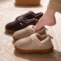 中老年人棉拖鞋女包跟保暖冬季居家用防滑加絨加厚外穿防水棉鞋男