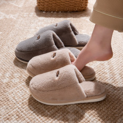 高級感珊瑚絨棉拖鞋女秋冬季2025新款室內家居防滑靜音保暖拖鞋男