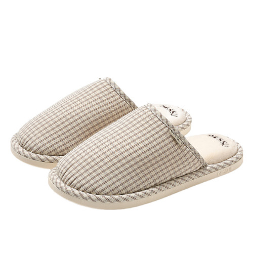 棉拖鞋男女春秋居家室內棉麻家用情侶布藝防滑地板拖鞋女四季 棉拖鞋男女春秋居家室內棉麻家用情侶布藝防滑地板拖鞋女四季