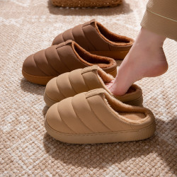 棉拖鞋女冬季2025新款居家用室內地板防滑厚底情侶保暖毛絨拖鞋男