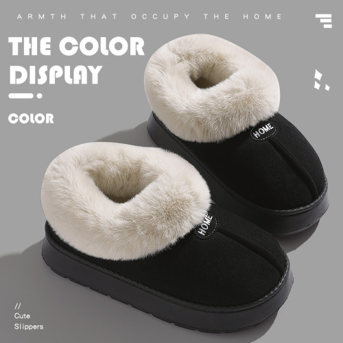外穿棉拖女秋冬季時尚情侶家用室內防滑耐磨厚底高幫棉拖男士 外穿棉拖女秋冬季時尚情侶家用室內防滑耐磨厚底高幫棉拖男士