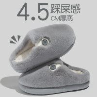 居家保暖棉拖鞋男士秋冬暖毛絨家用防滑耐磨軟底包頭半棉拖女
