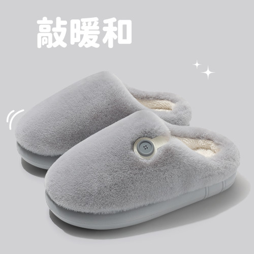 居家保暖棉拖鞋男士秋冬暖毛絨家用防滑耐磨軟底包頭半棉拖女 居家保暖棉拖鞋男士秋冬暖毛絨家用防滑耐磨軟底包頭半棉拖女