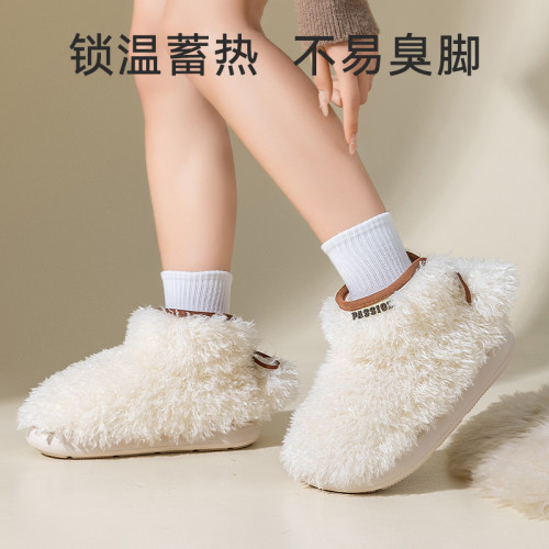 厚底棉拖鞋女款秋冬季2025新款室內家居保暖防滑加絨毛毛棉拖女冬