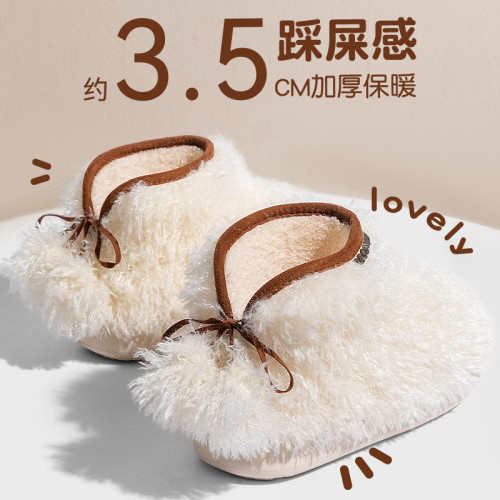 厚底棉拖鞋女款秋冬季2025新款室內家居保暖防滑加絨毛毛棉拖女冬