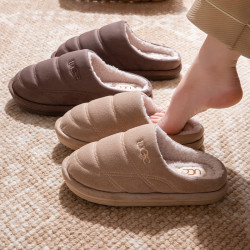 男士棉拖鞋冬季2025新款室內居家防滑外穿時尚加絨保暖情侶棉拖女