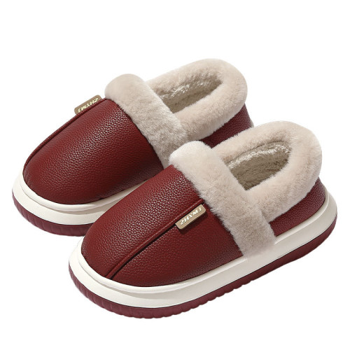 防水棉拖鞋女士冬季包跟2025新款家居室內厚底加絨保暖棉鞋男 防水棉拖鞋女士冬季包跟2025新款家居室內厚底加絨保暖棉鞋男