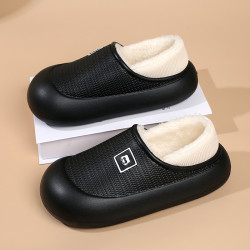 新款外穿棉拖鞋保暖女家居軟底家用加厚情侶男士室內毛絨拖鞋