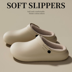 時尚勃肯加絨棉拖鞋女冬季室內家居防滑保暖厚底防水外穿棉拖男士