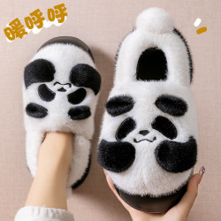 卡通棉拖鞋女士秋冬季外穿2025新款保暖包跟室內家居毛絨絨棉鞋女
