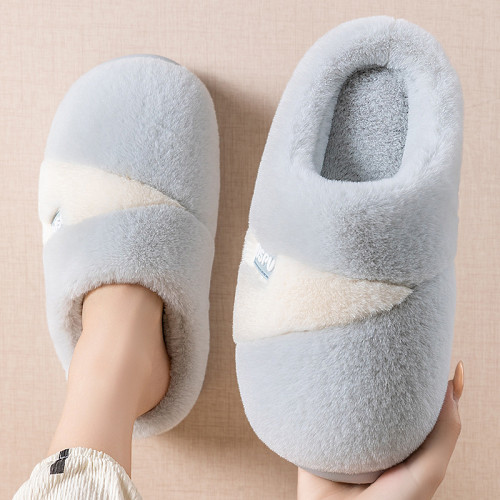 棉拖鞋女款秋冬季2025新款室內家居防滑厚底保暖加絨女士毛毛拖鞋