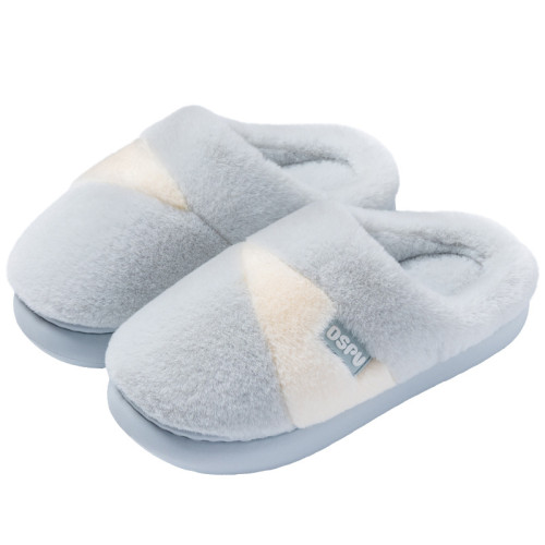 棉拖鞋女款秋冬季2025新款室內家居防滑厚底保暖加絨女士毛毛拖鞋