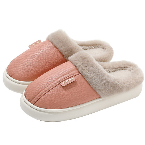 防水棉拖鞋女冬季家居保暖毛絨室內居家包頭厚底耐磨棉拖男士 防水棉拖鞋女冬季家居保暖毛絨室內居家包頭厚底耐磨棉拖男士