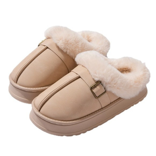 PU防水棉拖鞋女秋冬季2025新款室內家居厚底毛絨保暖棉拖男士外穿 PU防水棉拖鞋女秋冬季2025新款室內家居厚底毛絨保暖棉拖男士外穿