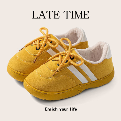 德訓鞋女款秋冬季2025新款簡約室內家居厚底防滑保暖加絨加厚女款