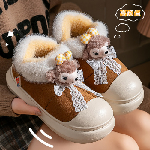 雪莉玫棉拖鞋女款秋冬季2025新款防水厚底保暖加絨包跟月子鞋女 雪莉玫棉拖鞋女款秋冬季2025新款防水厚底保暖加絨包跟月子鞋女