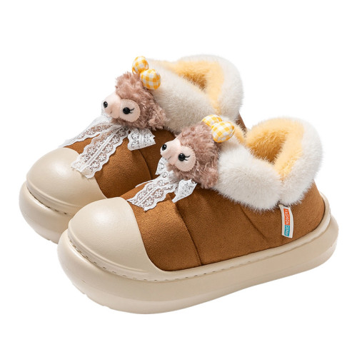 雪莉玫棉拖鞋女款秋冬季2025新款防水厚底保暖加絨包跟月子鞋女 雪莉玫棉拖鞋女款秋冬季2025新款防水厚底保暖加絨包跟月子鞋女