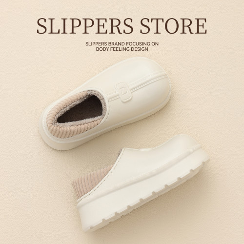 包跟防水棉鞋女厚底冬季家居保暖防滑室內家用女士棉拖鞋外穿 包跟防水棉鞋女厚底冬季家居保暖防滑室內家用女士棉拖鞋外穿