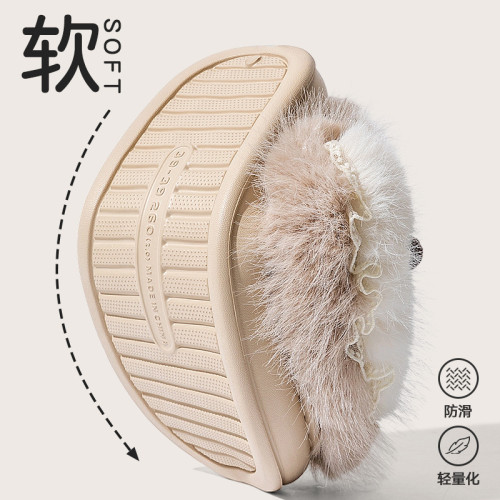棉拖鞋女款秋冬季2025新款厚底毛毛絨保暖室內家居防滑卡通棉拖女