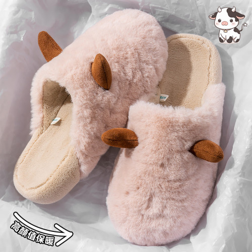 毛茸茸棉拖鞋女款秋冬季2025新款室內家居保暖防滑厚底月子棉拖女 毛茸茸棉拖鞋女款秋冬季2025新款室內家居保暖防滑厚底月子棉拖女