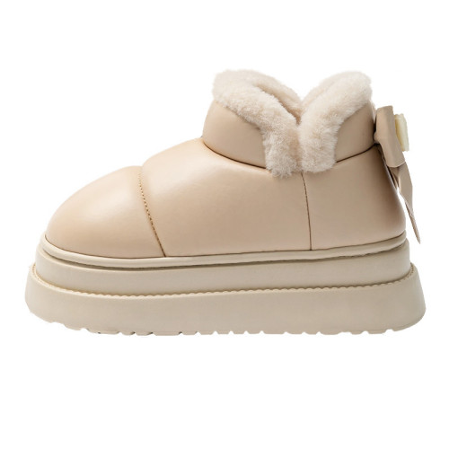 棉拖鞋女士秋冬季2025新款室內家居防水厚底蝴蝶結加絨保暖拖鞋女 棉拖鞋女士秋冬季2025新款室內家居防水厚底蝴蝶結加絨保暖拖鞋女