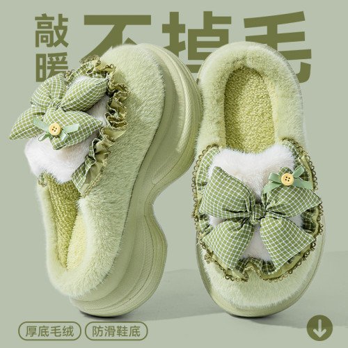 厚底棉拖鞋女款秋冬季2025新款加絨小個子外穿保暖厚底防滑棉拖 厚底棉拖鞋女款秋冬季2025新款加絨小個子外穿保暖厚底防滑棉拖